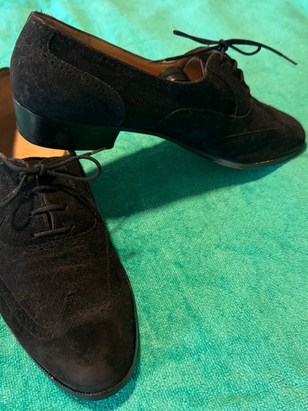 Vintage Black Suede Salvatore Ferragamo